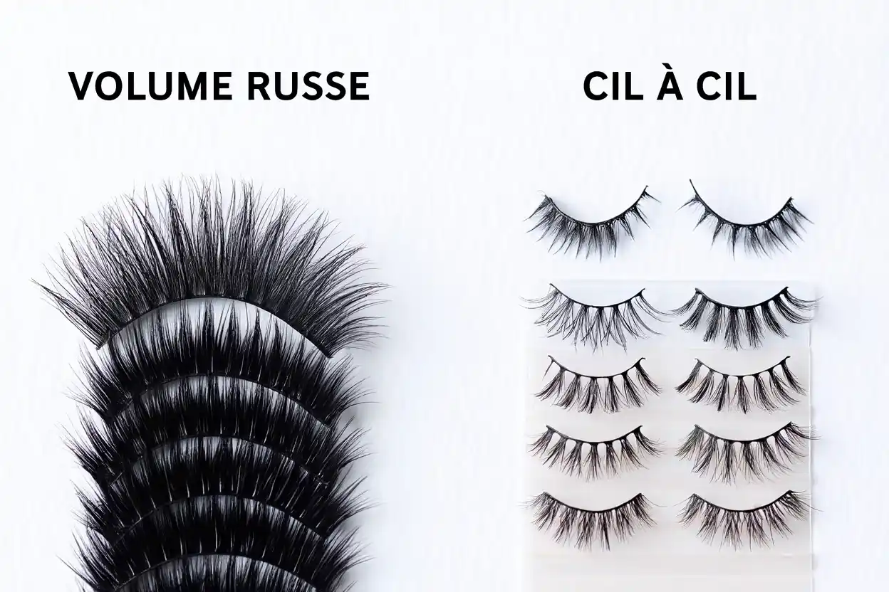 Différence entre volume russe et cil à cil
